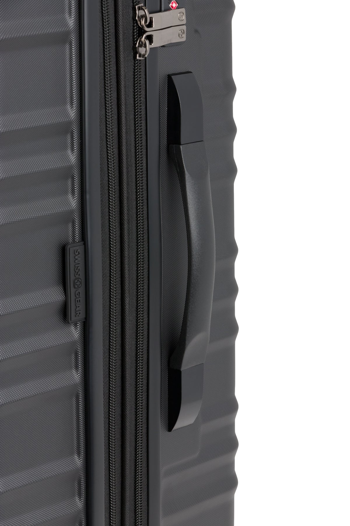 SWISSGEAR - Cascade II Medium Checked Spinner - Black - 10