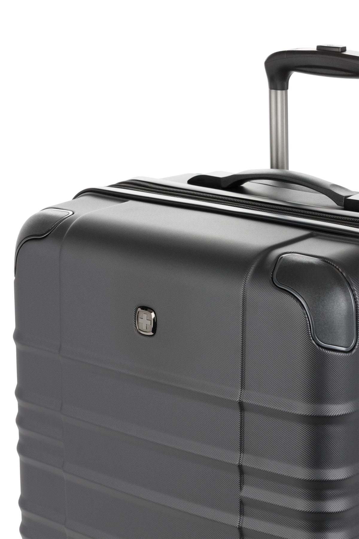 SWISSGEAR - Cascade II Medium Checked Spinner - Black - 12