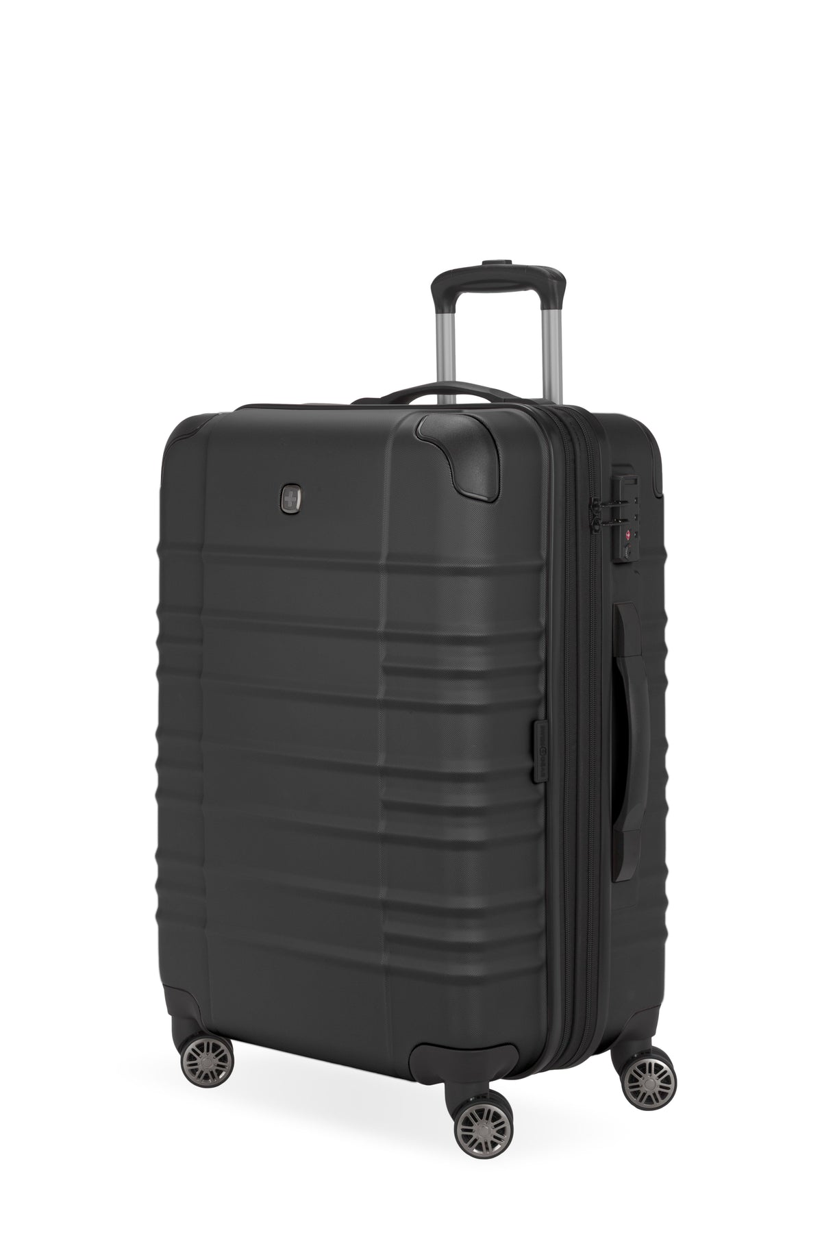 SWISSGEAR - Cascade II Medium Checked Spinner - Black - LE - 01