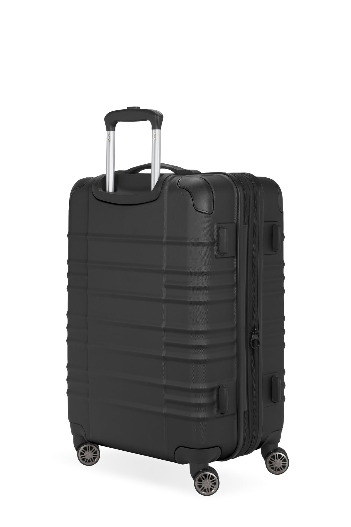 SWISSGEAR - Cascade II Medium Checked Spinner - Black - LE - 02