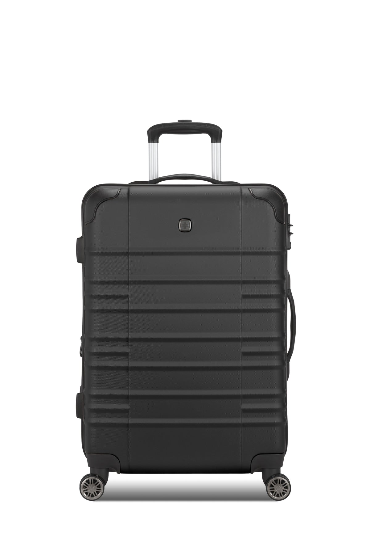SWISSGEAR - Cascade II Medium Checked Spinner - Black - LE - 03