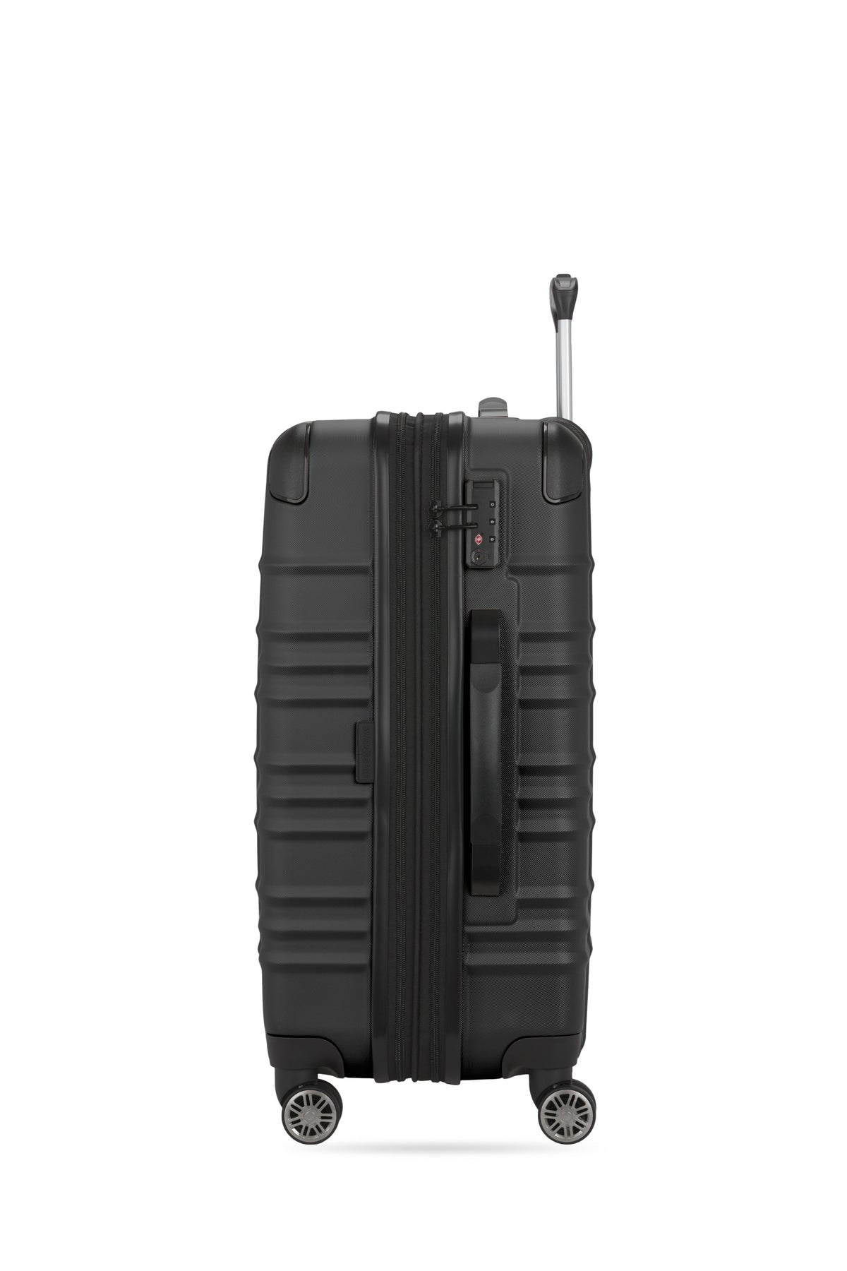 SWISSGEAR - Cascade II Medium Checked Spinner - Black - LE - 06