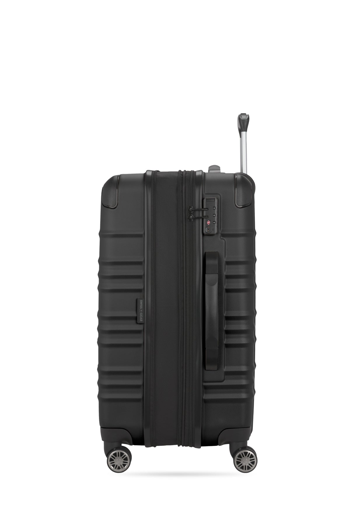 SWISSGEAR - Cascade II Medium Checked Spinner - Black - LE - 07
