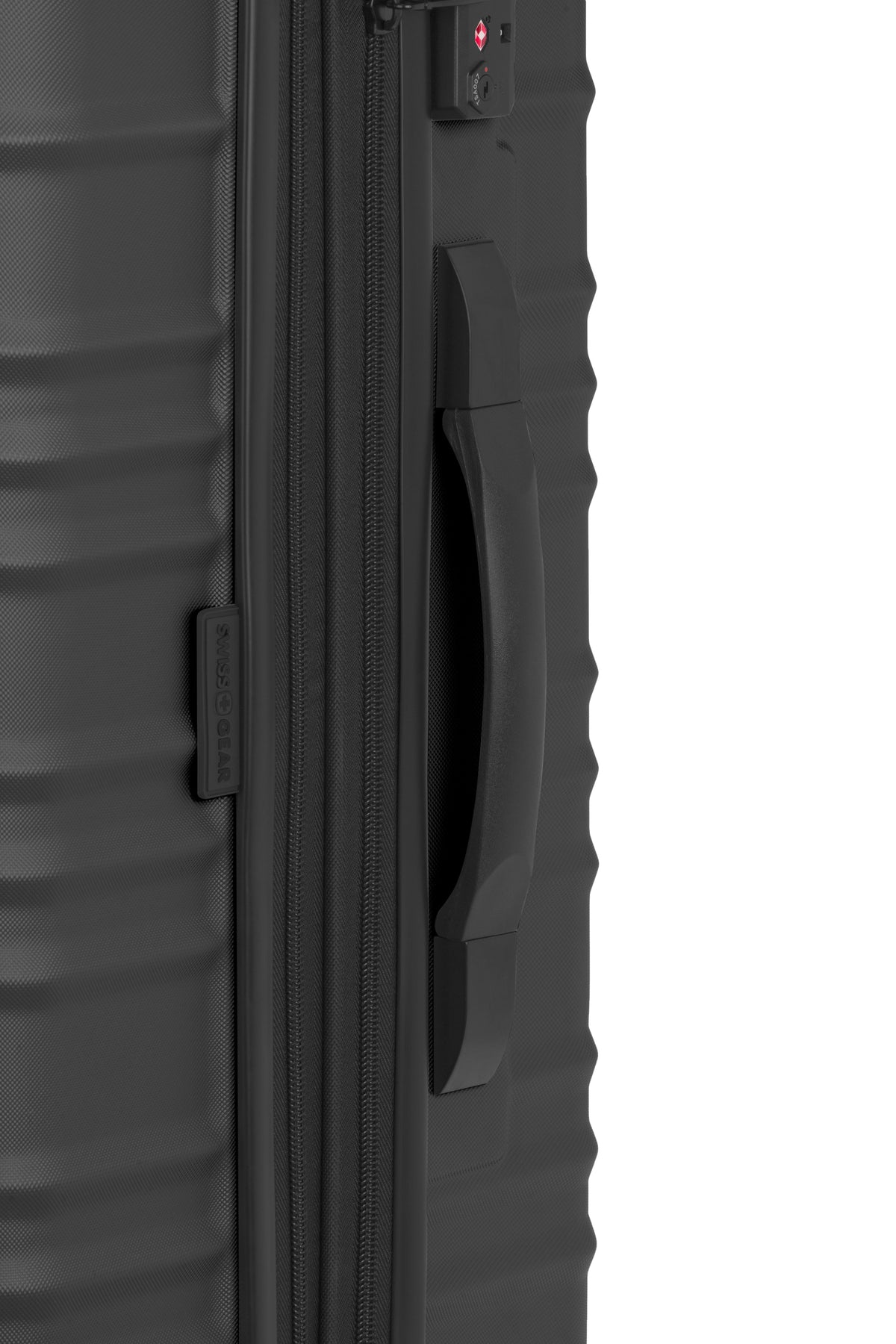 SWISSGEAR - Cascade II Medium Checked Spinner - Black - LE - 09