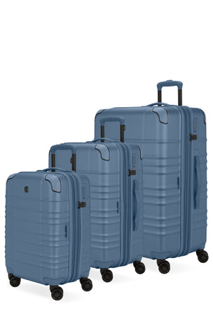 SWISSGEAR - Cascade II 3-Piece Spinner Set - Flintstone Blue - 01 #color_flintstone-blue