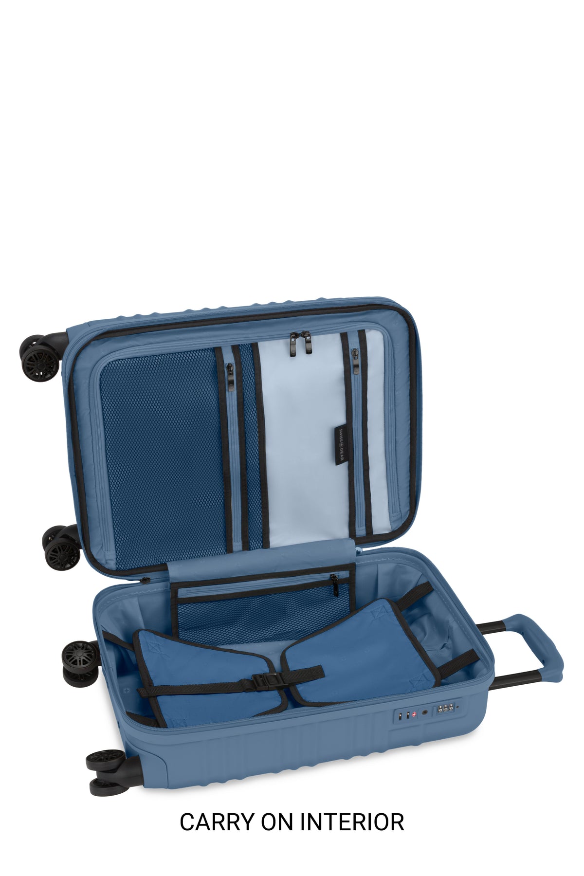 SWISSGEAR - Cascade II 3-Piece Spinner Set - Flintstone Blue - 09