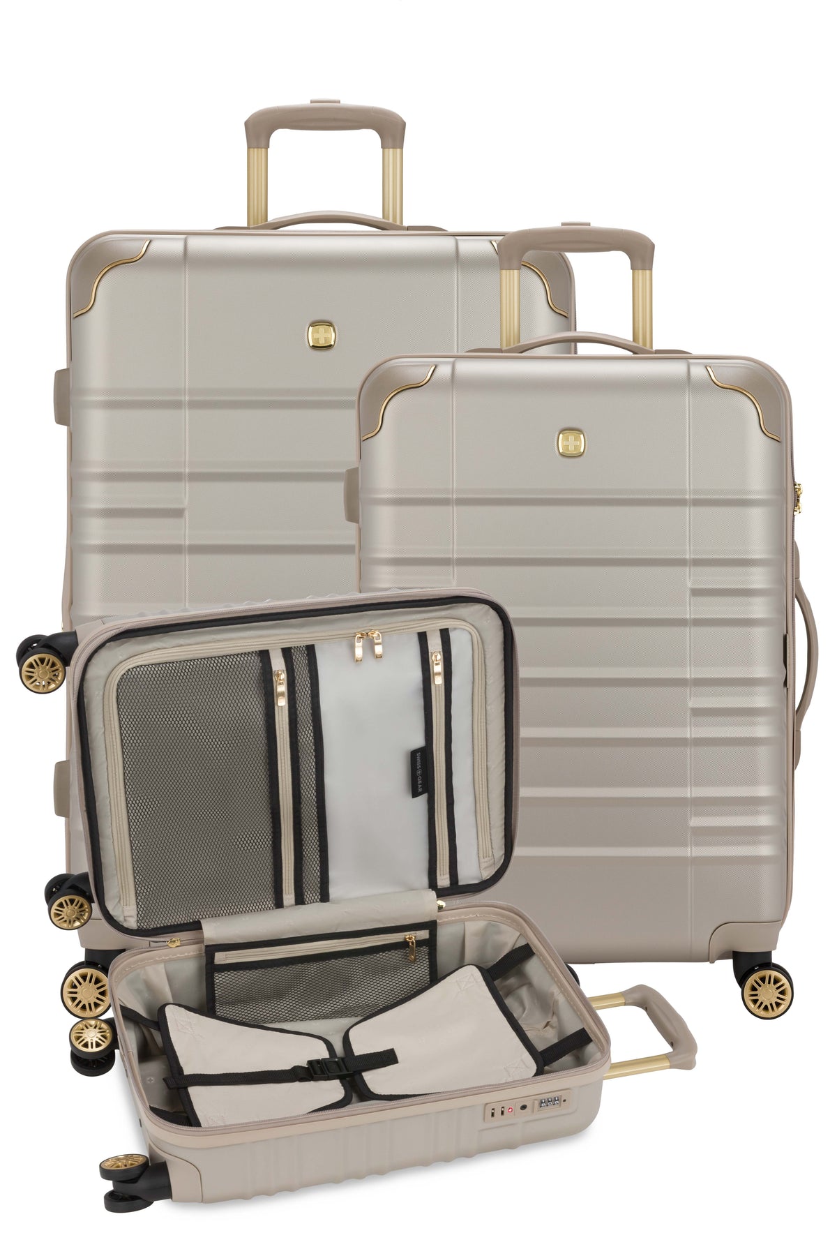 SWISSGEAR - Cascade II 3-Piece Spinner Set - Light Sand - 12