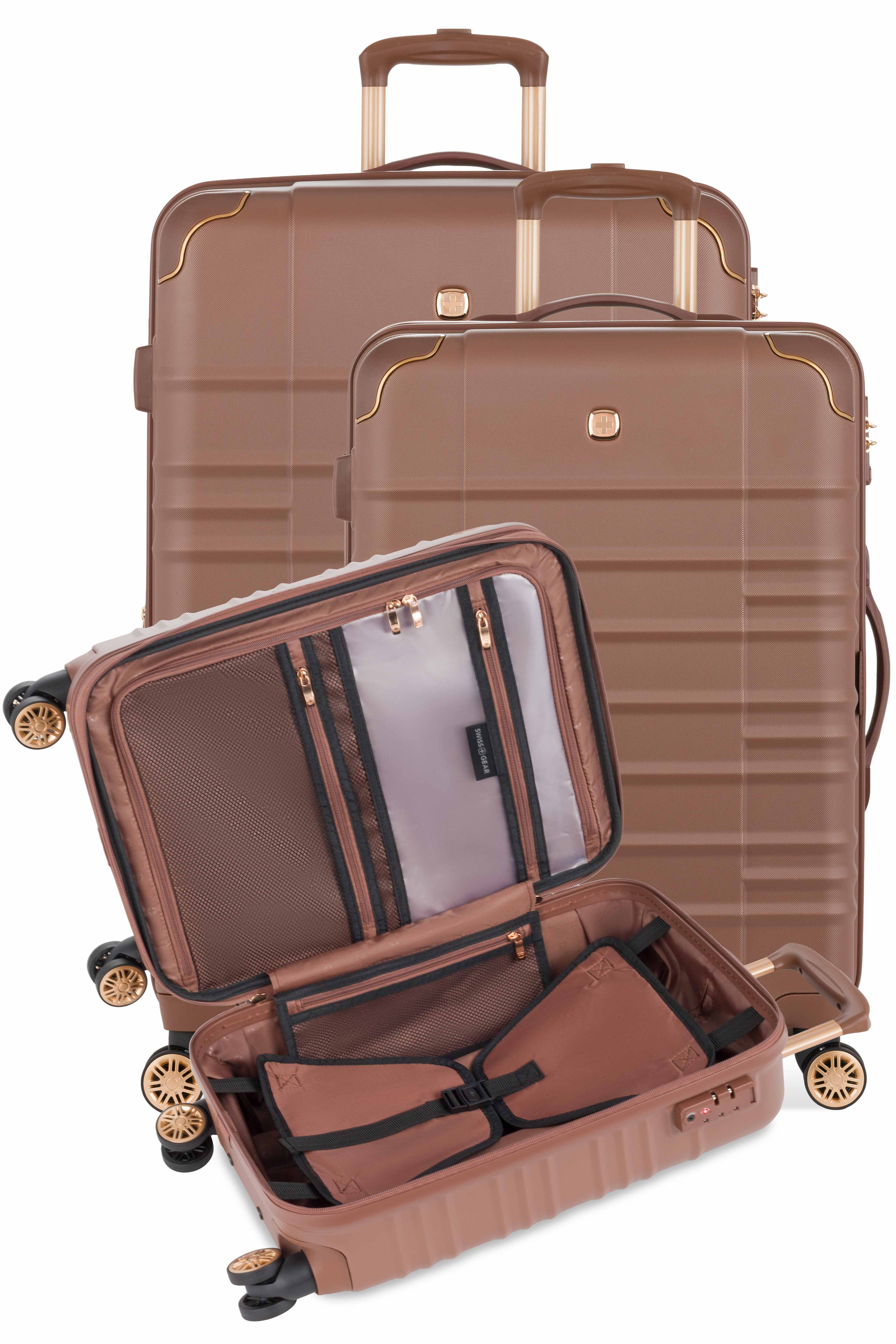 SWISSGEAR Cascade II 3-Piece Spinner Set in Maple Brown