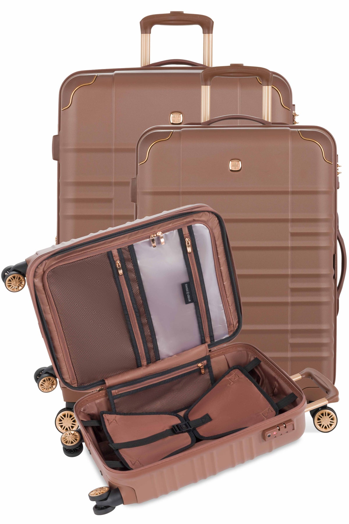 SWISSGEAR - Cascade II 3-Piece Spinner Set - (Copy) - Maple Brown - 12