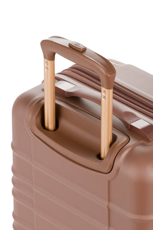 SWISSGEAR 8027 19” Expandable Carry On Hardside Spinner Luggage - Maple Premium push-button steel locking telescopic handle for easy pushing or pulling of luggage
