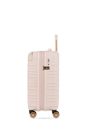 SWISSGEAR 8027 19” Expandable Carry On Hardside Spinner Luggage - Pink Flush-mounted TSA-approved combination lock