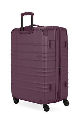 Coffret de 3 valises Spinner Cascade II de SWISSGEAR, couleur violet foncé.