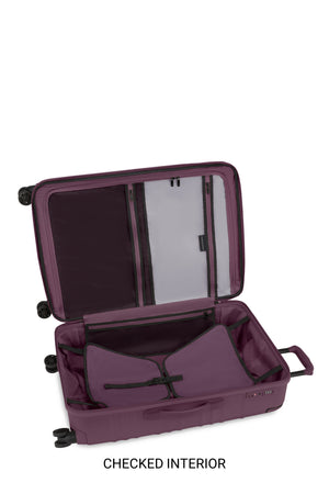 Coffret de 3 valises Spinner Cascade II de SWISSGEAR, couleur violet foncé.
