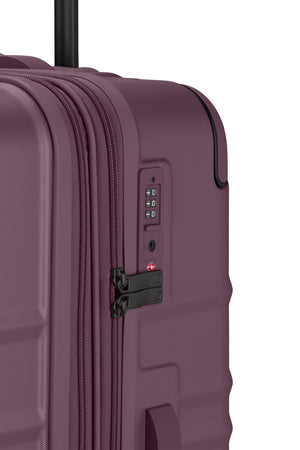 Coffret de 3 valises Spinner Cascade II de SWISSGEAR, couleur violet foncé.