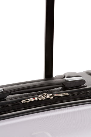 Swissgear 8028 Expandable Hardside Spinner 3pc Luggage Set - White/Black- Top rubber handle