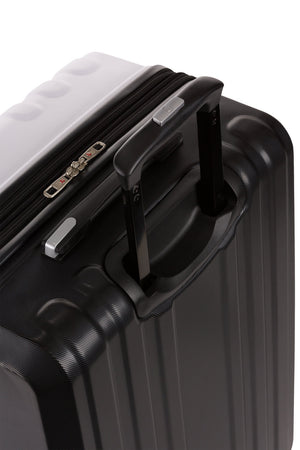 Swissgear 8028 Expandable Hardside Spinner 3pc Luggage Set - White/Black- Aluminum extension handle