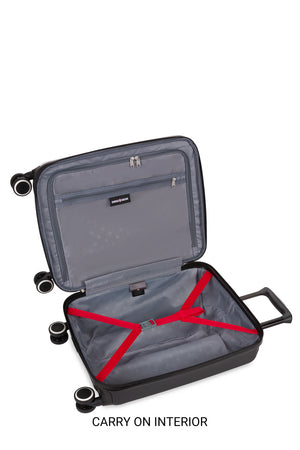 Swissgear 8028 Expandable Hardside Spinner 3pc Luggage Set - White/Black-Carry-on interior packing space