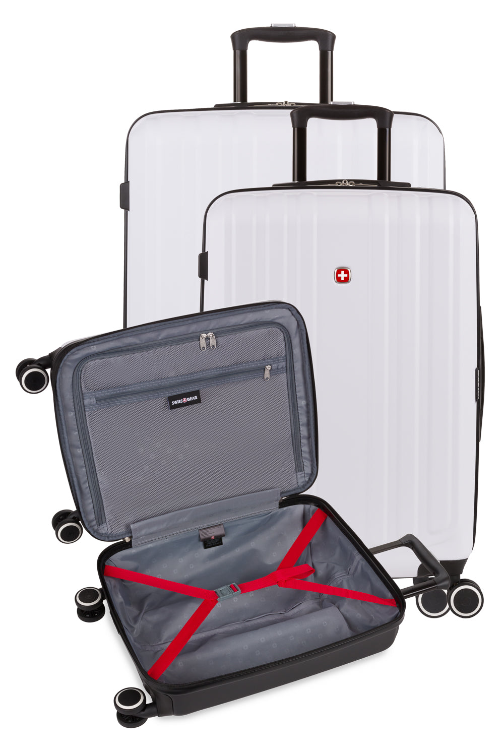 SWISSGEAR - Duet 3-Piece Spinner Set - White/Black - 13