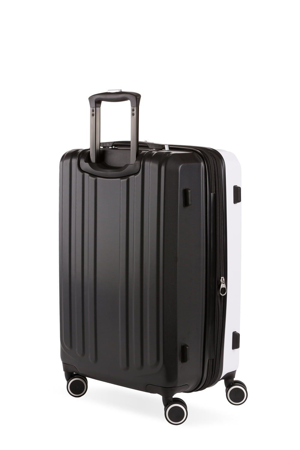 SWISSGEAR - Duet Medium Checked Spinner - White/Black - 02