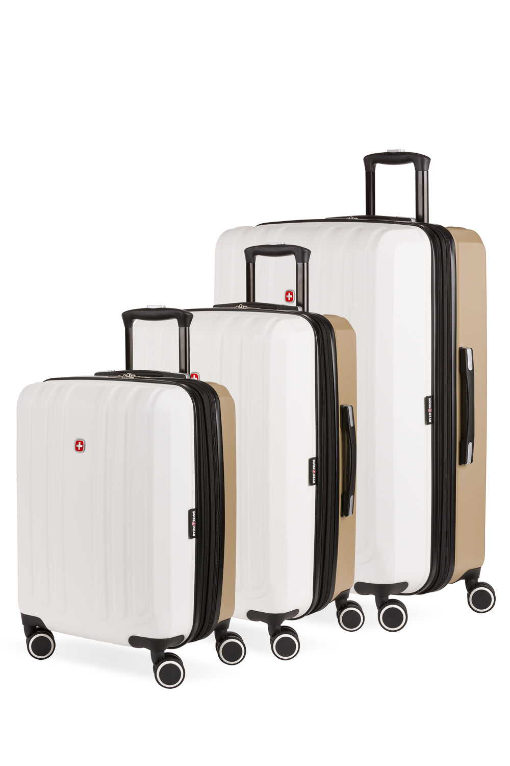 SWISSGEAR - Duet 3-Piece Spinner Set - Ivory/Taupe - 01