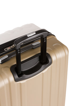 Swissgear 8028 3pc Expandable Hardside Spinner Luggage Set - Ivory/Taupe-aluminum, locking extension handle 