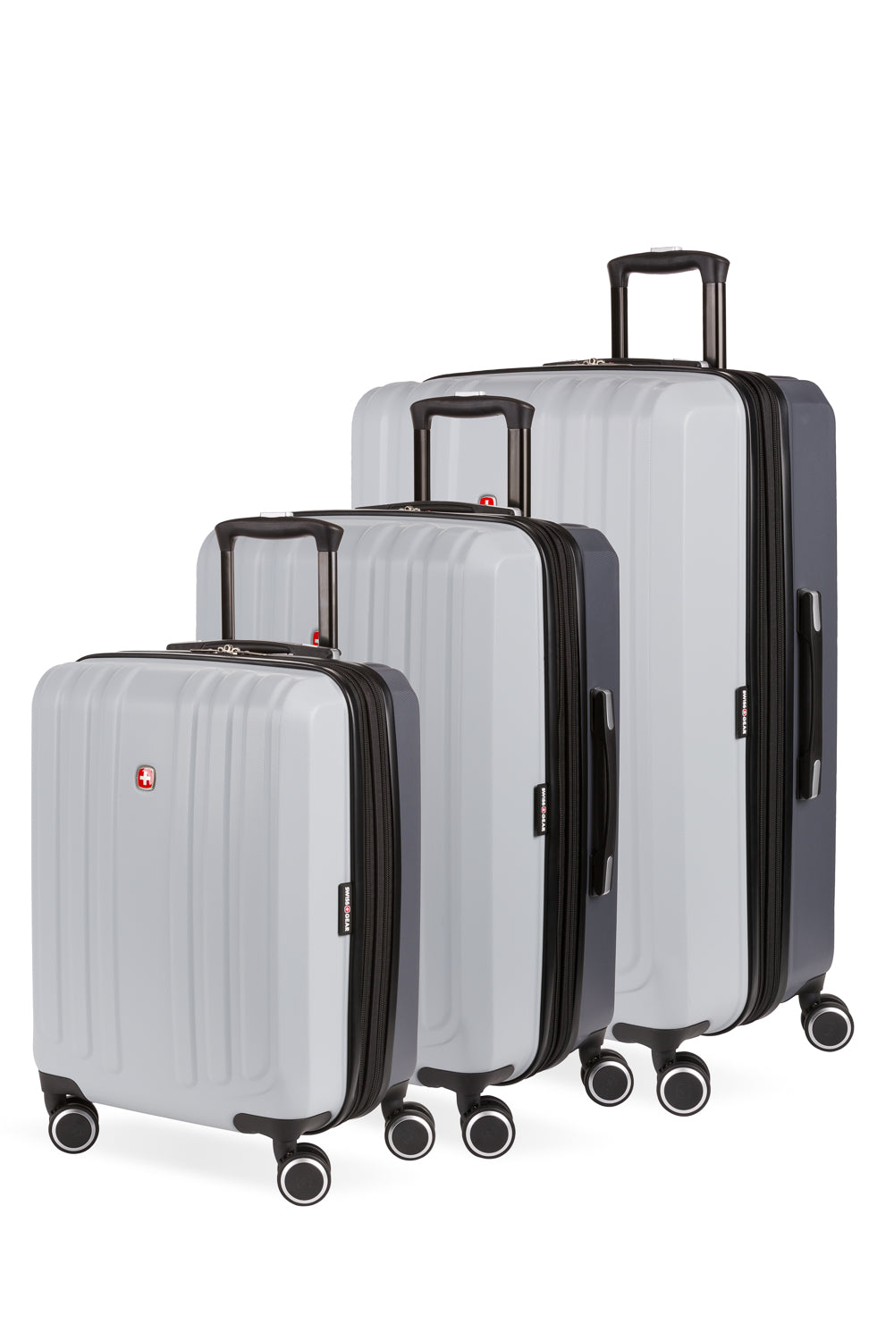 SWISSGEAR - Duet 3-Piece Spinner Set - Light Grey/Ash Grey - 01