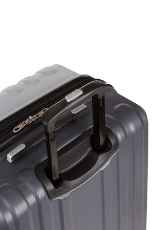 Swissgear 8028 3pc Expandable Hardside Spinner Luggage Set - Light Gray/Ash Gray -Aluminum, locking extension handle