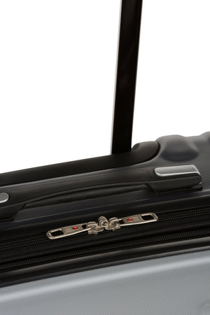 Swissgear 8028 3pc Expandable Hardside Spinner Luggage Set - Light Gray/Ash Gray -Top Co-molded rubber handle