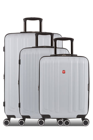 Swissgear 8028 3pc Expandable Hardside Spinner Luggage Set - Light Gray/Ash Gray