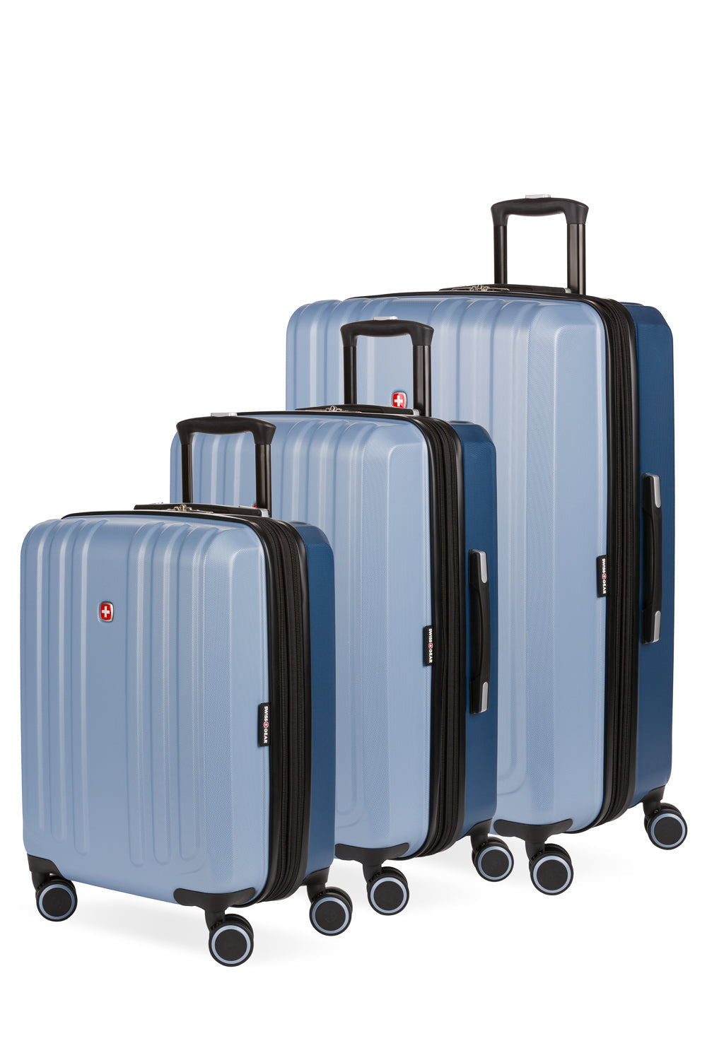 SWISSGEAR - Duet 3-Piece Spinner Set - Light Blue/Navy - 01
