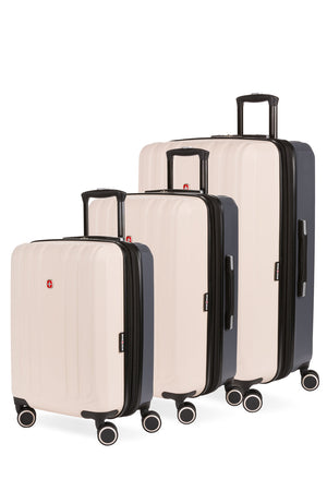 Swissgear 8028 Expandable Hardside Spinner 3pc Luggage Set - Whisper Pink/Dark Gray