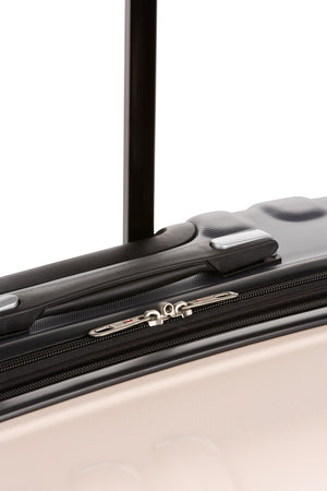 Swissgear 8028 Expandable Hardside Spinner 3pc Luggage Set - Whisper Pink/Dark Gray -Top rubber handle