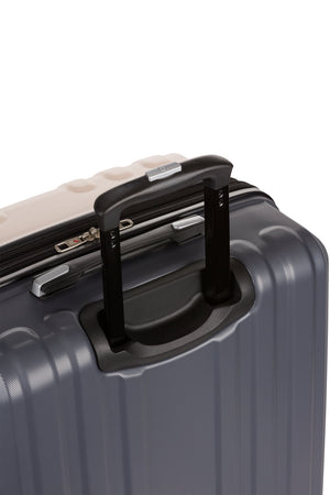 Swissgear 8028 Expandable Hardside Spinner 3pc Luggage Set - Whisper Pink/Dark Gray- Aluminum extension handle
