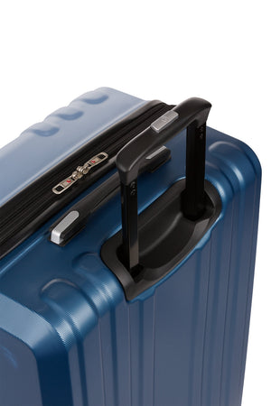 Swissgear 8028 Expandable Hardside Spinner 3pc Luggage Set - Light Blue/Navy- Aluminum extension handle