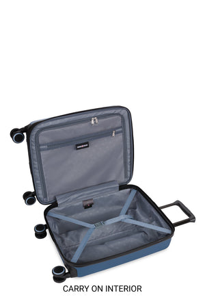 Swissgear 8028 Expandable Hardside Spinner 3pc Luggage Set - Light Blue/Navy-Carry-on interior packing space 