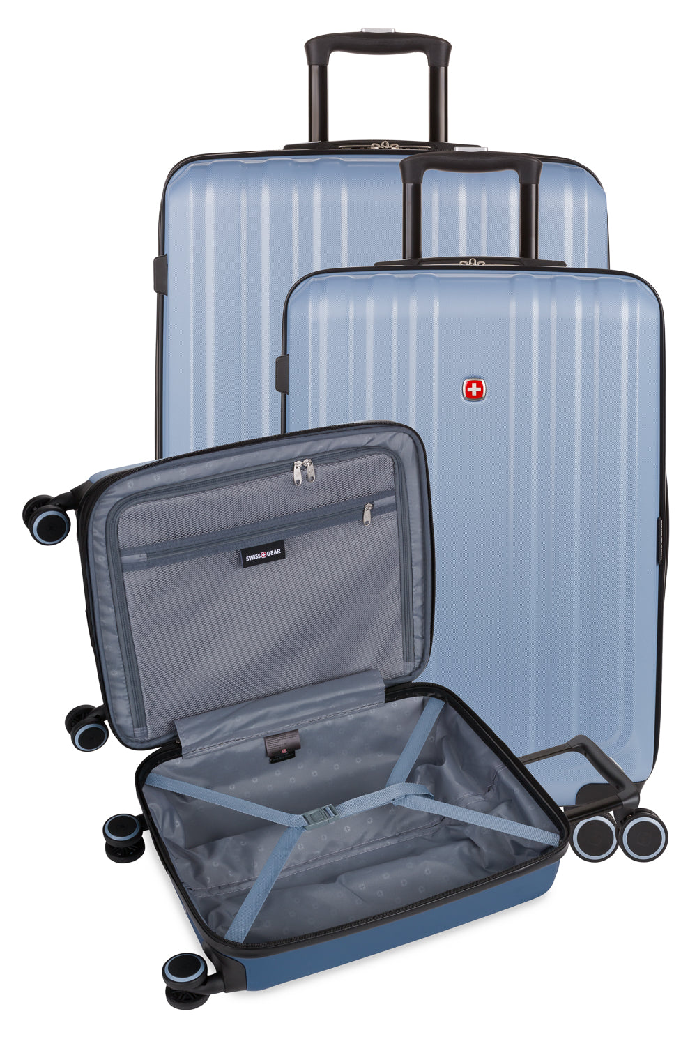 SWISSGEAR - Duet 3-Piece Spinner Set - Light Blue/Navy - 13