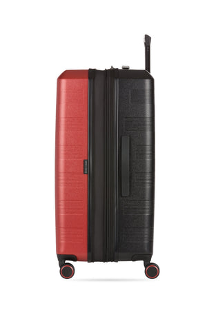 Swissgear Duet 3pc Expandable Hardside Spinner Luggage Set - Wine/Black Expands for additional packing space