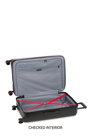 Swissgear Duet 3 pc Expandable Hardside Spinner Luggage Set - Wine/Black Zippered divider panel with integrated large, zippered flat pocket