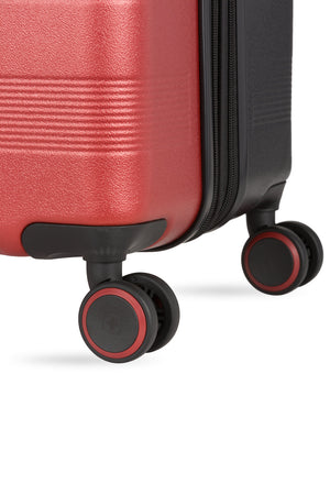 Swissgear Duet 3 pieces Expandable Hardside Spinner Luggage Set - Wine/Black Eight 360-degree, multi-directional lightweight spinner wheels