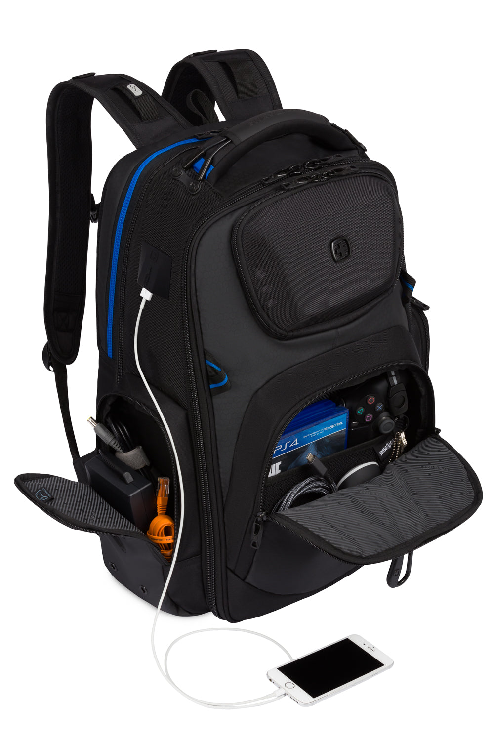 Swissgear 8121 USB ScanSmart Gaming Laptop Backpack - Black