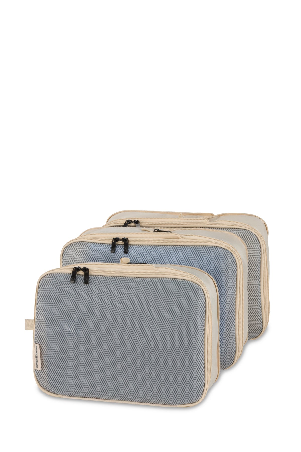 SWISSGEAR - Travel Smart 3-Piece (S/M/M) Packing Cube Set - Dune Brown - 01