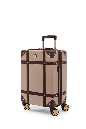 SWISSGEAR Vintage Trunk Carry-On Spinner - Blush Brown