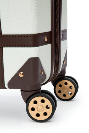 SWISSGEAR Vintage Trunk Large Checked Spinner - White Coffee