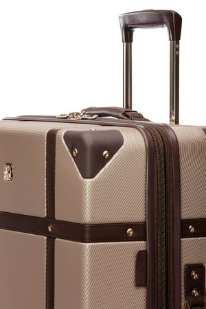 SWISSGEAR Vintage Trunk Large Checked Spinner - Blush Brown