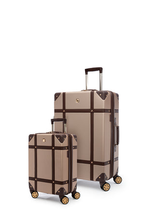 SWISSGEAR Vintage Trunk 2-Piece Spinner Set - Blush Brown