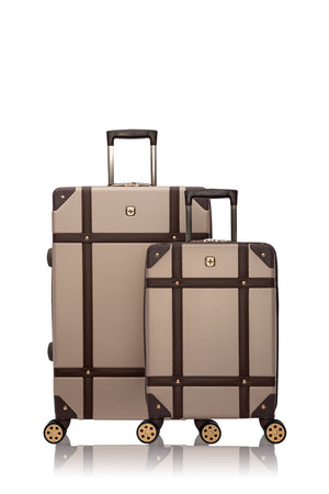 SWISSGEAR Vintage Trunk 2-Piece Spinner Set - Blush Brown
