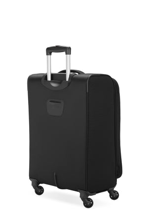 Valise à roulettes à motifs à carreaux de taille moyenne SWISSGEAR Cross Country - Noir