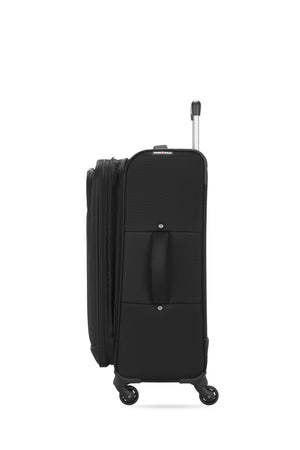 Valise à roulettes à motifs à carreaux de taille moyenne SWISSGEAR Cross Country - Noir