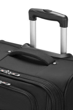 Valise à roulettes à motifs à carreaux de taille moyenne SWISSGEAR Cross Country - Noir