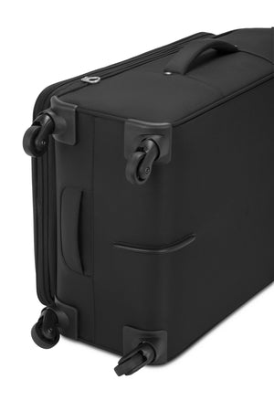 Valise à roulettes à motifs à carreaux de taille moyenne SWISSGEAR Cross Country - Noir